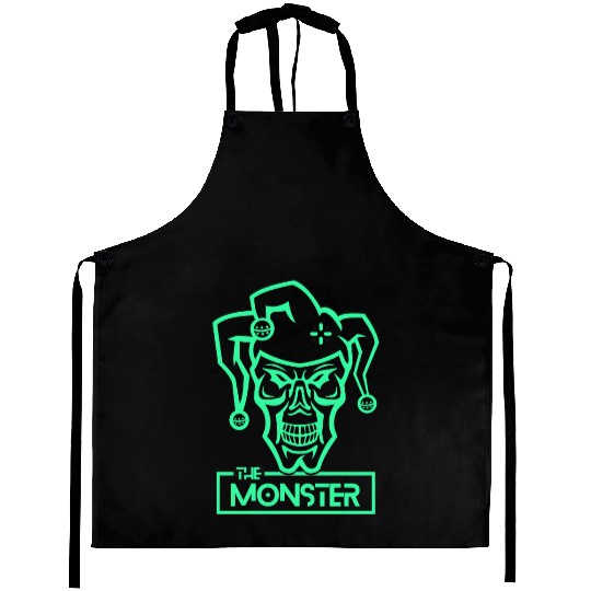 Neon Circus Horror Skull Design Aprons