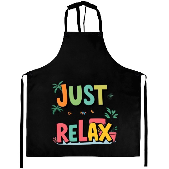 Colorful Relaxed Typography Design Aprons