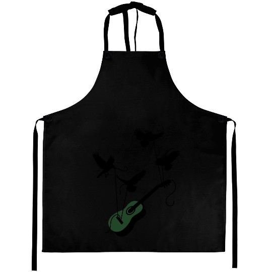 Guitar Birds Aprons
