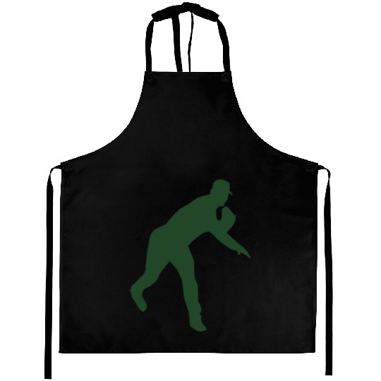 Baseball pitcher throwing a pitch Aprons