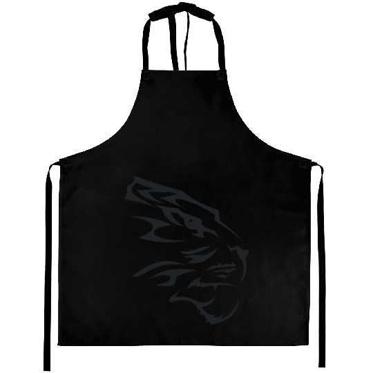 Tiger Tribal Head Tattoo 1 Aprons