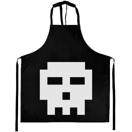 Scott Pilgrim 8-bit Skull Vector Aprons