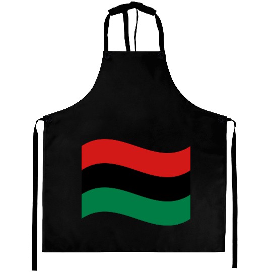 Red, Black & Green Flag Aprons