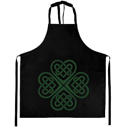 Celtic Heart Eternal Knot St Patricks Day Shamrock Aprons