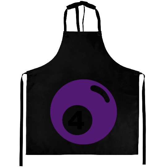 Billiard ball No. 4 - purple - V2 Aprons
