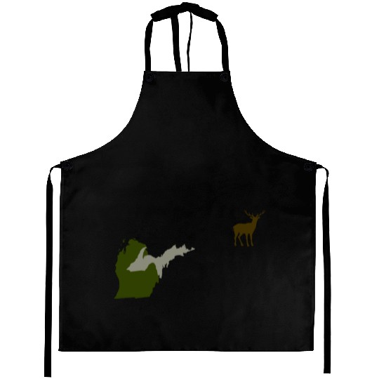 Funny Michigan Yooper Hunting Parody Deer Aprons