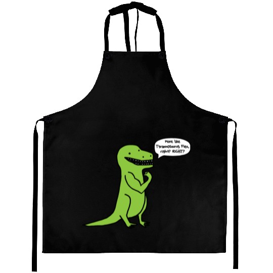 Funny gym t-rex Aprons