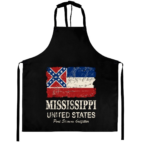 Mississippi Flag - Vintage Look Aprons