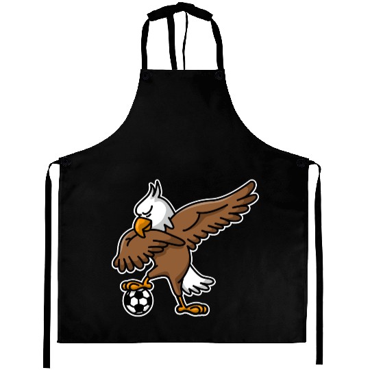 Dabbing dab American Eagle soccer football Aprons