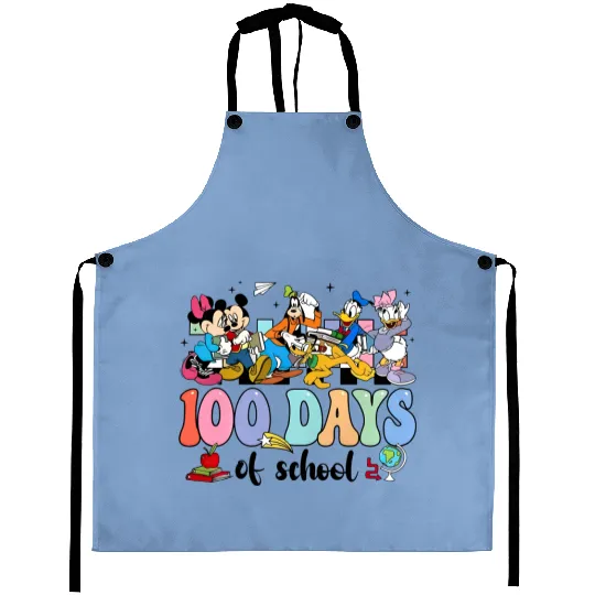 Disney 100 Days of School Aprons, Mickey And Friends School Aprons
