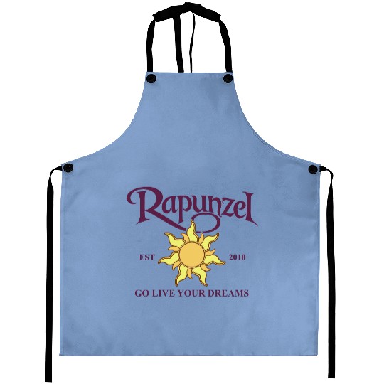 Disney Tangled Rapunzel Aprons, Disneyland Vacation Holiday Aprons