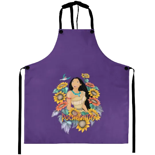 Retro Disney Princess Pocahontas Sunflower Aprons, Disney Princess Aprons, Disney Vacation Aprons, Disney Aprons, Disney Girl Trip, Disney Aprons