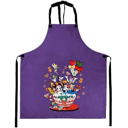 Disney Christmas Aprons, Mickey And Friends Christmas Aprons