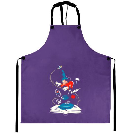 Sorcerer Mickey Mouse Fantasia Disney 100 Years Of Wonder Aprons / 100th Anniversary Aprons