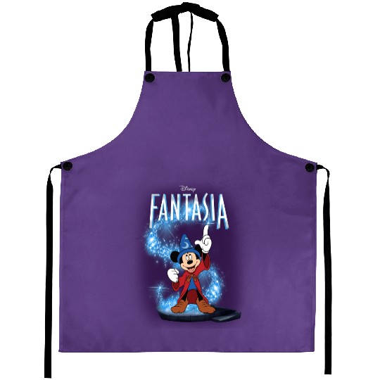 Mickey Fantasia Sorcerer Aprons, Disney 100 Years Of Wonder Aprons, Mickey Mouse Wizard Aprons