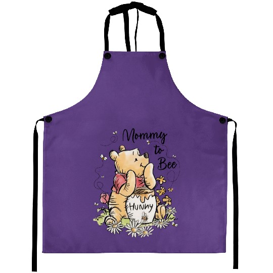 Floral Disney Winnie The Pooh Mommy To Bee Aprons
