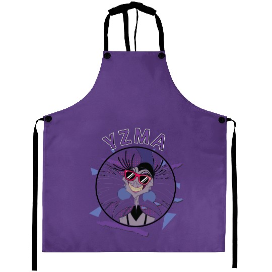 Disney Yzma The Emperor's New Groove Retro 90's Portrait Aprons, Birthday Party Music Gifts Aprons, Disneyland Family Matching Aprons