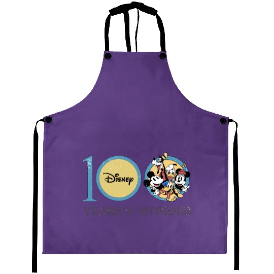 Mickey And Friends Disney 100 Years of Wonder Aprons 100th Anniversary Aprons
