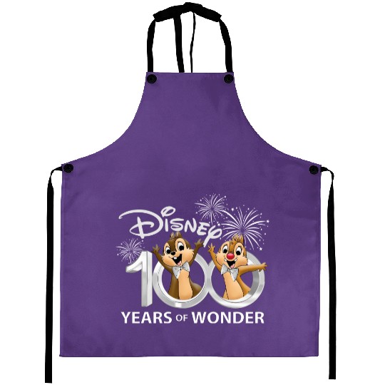Chip and Dale Disney 100th Anniversary Aprons, Disney 100 Years Of Wonder Aprons