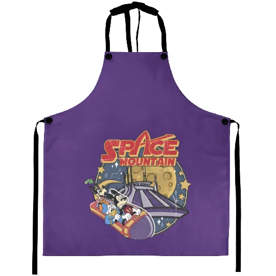 Colors Disney Space Astronauts Aprons, 90's Space Mountain Aprons