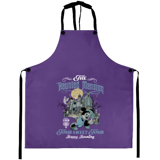 The Haunted Mansion Retro Aprons, Vintage Disney Ride Aprons