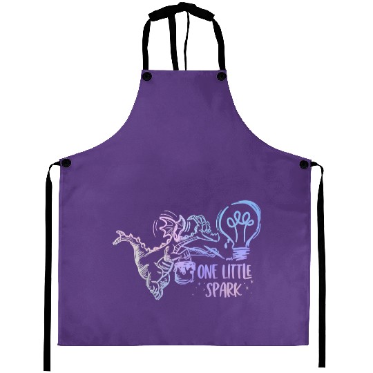 One Little Spark Figment Painting - Disney World Aprons- Epcot Aprons