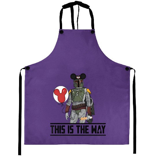 This Is The Way Mandalorian Aprons Disney Mickey Mouse Ears Aprons