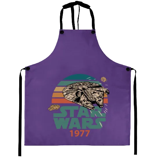 Star Wars 1977 Millennium Falcon Star Death Star  Aprons Disneyland Summer Trip 2023 Aprons
