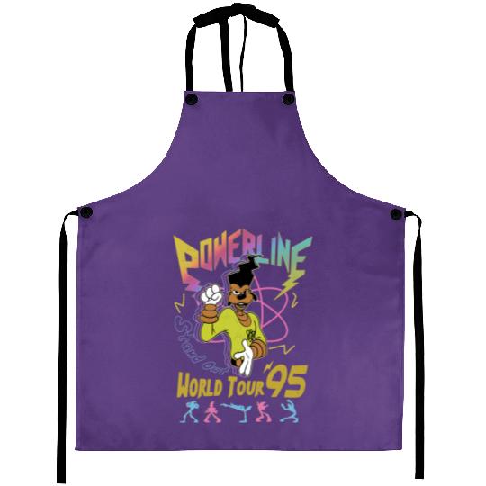 Retro Disney A Goofy Movie Powerline World Tour 95' Aprons, Vintage Goofy Movie Powerline