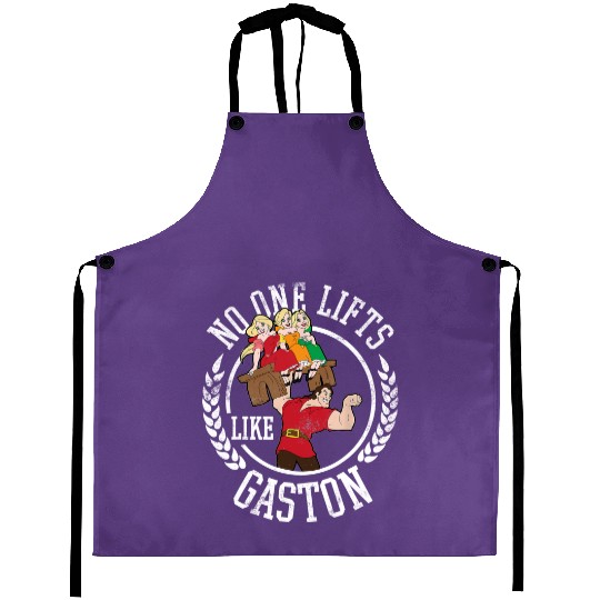 Disney Beauty and the Beast No One Lifts Like Gaston Badge Aprons