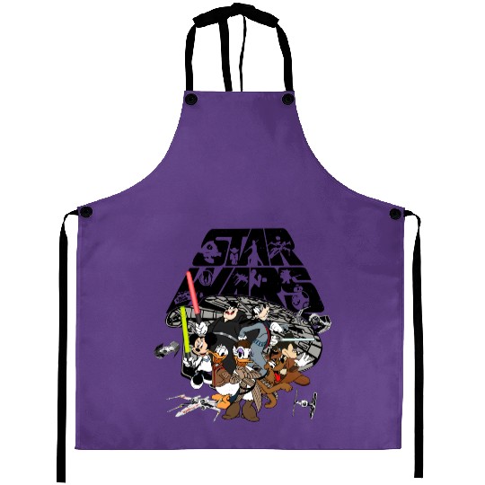 Vintage Star Wars Aprons, Disney Star Wars Aprons, Mickey And Friends