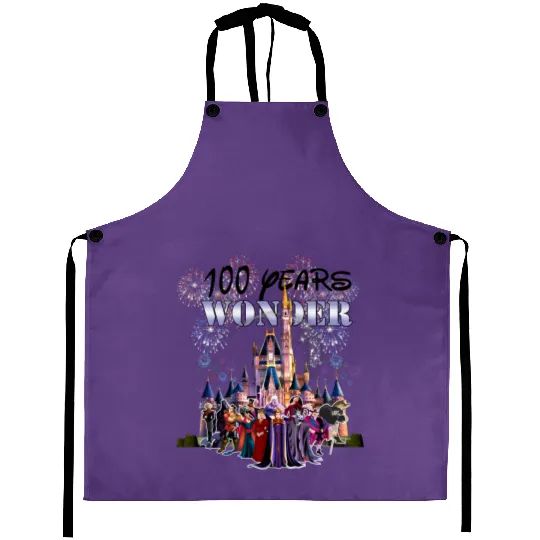 100th Disney Villians Aprons, Disney 100 Years of Wonder Aprons, Disney 100th Aprons