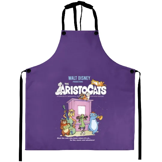 Disney The Aristocats Cats Playing Piano Aprons Unisex Aprons Adult Aprons