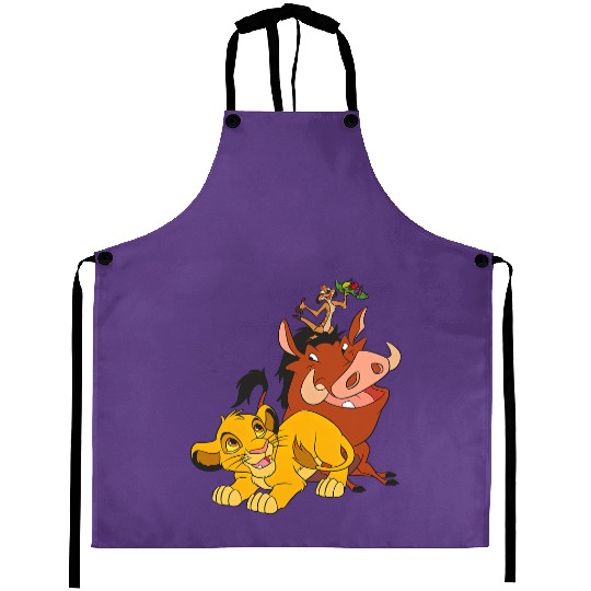 Disney The Lion King Young Simba Timon And Pumbaa Aprons, Magic Kingdom Trip  Aprons Family Birthday Gift