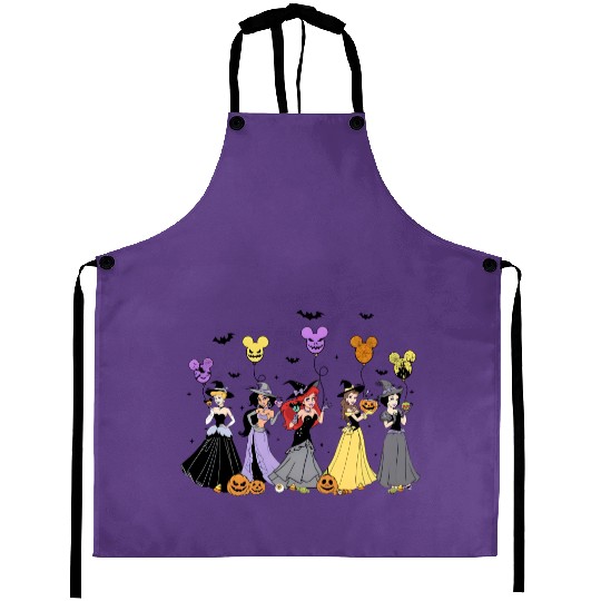 Disney Halloween Aprons, Disney Princess Halloween Aprons