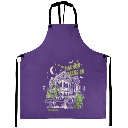 Vintage Haunted Mansion Aprons, Disneyland Halloween Aprons, Stretching Room Aprons