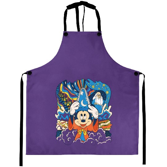 Disney Fantasia Sorcerer Mickey Stay Magical Aprons, Fantastic Disney Hollywood Studio