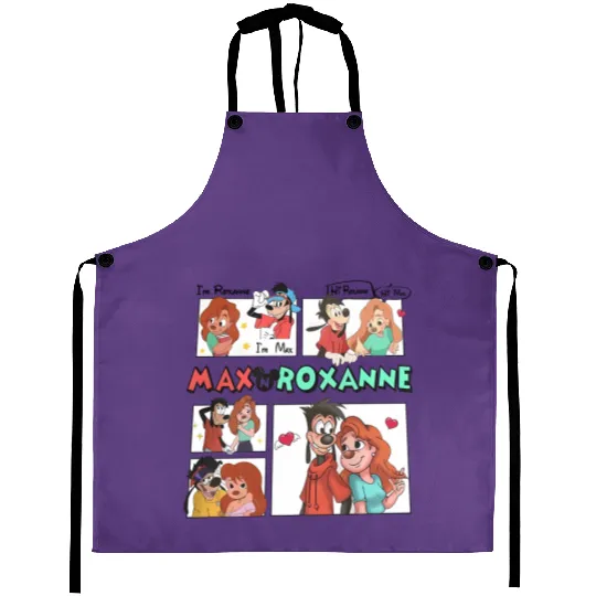 Disney A Goofy Movie Couples Aprons, Max And Roxanne Aprons