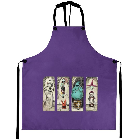 Retro Haunted Mansion The Nightmare Before Christmas Aprons, Disney Halloween  Aprons