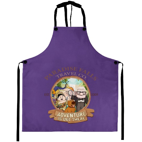 Disney Up Paradise Falls Est 2009 Travel Co. Aprons, Adventure is out there Disney Up Aprons