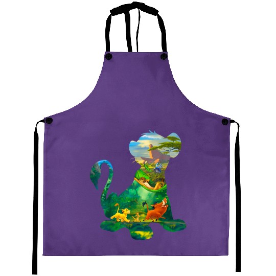 Disney Lion King Simba Silhouette Graphic T 4693 Aprons