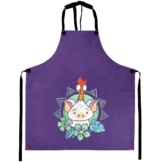Disney Moana Pua Hei Hei Tropical Graphic TShirt Aprons