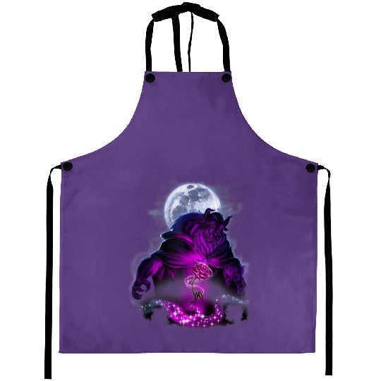 Disney Beauty And The Beast Purple Hue Moonlit P Aprons