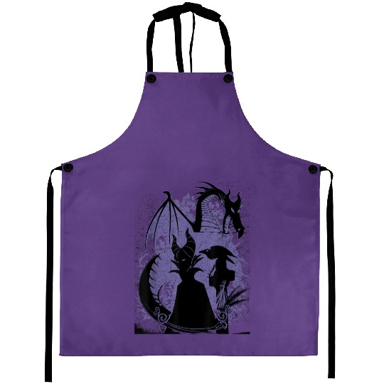 Disney Sleeping Beauty Maleficent Dragon Silhoue Aprons