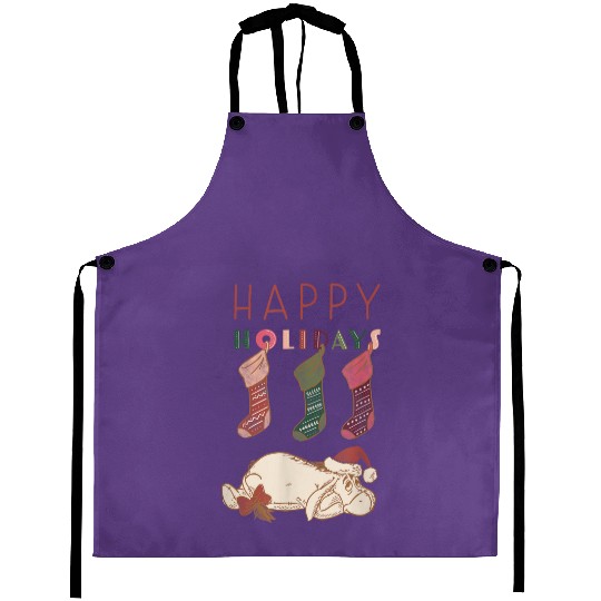 Disney Winnie the Pooh Eeyore Happy Holidays Aprons