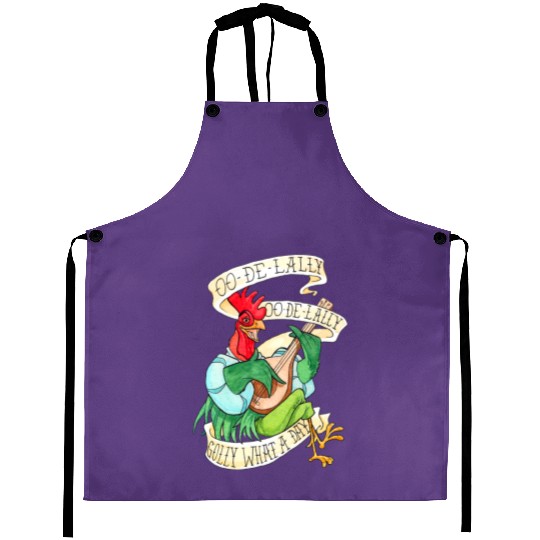 Disney Robin Hood Funny Alan A Dale Rooster OO De Lally Aprons, Magic Kingdom WDW Aprons