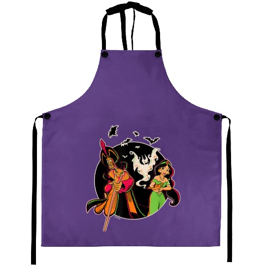 Disney Princess Jasmine and Jafar Aladdin Hallow Aprons