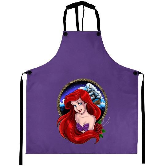 Discover Disney Little Mermaid Ariel Sailor Tattoo Graphi Aprons