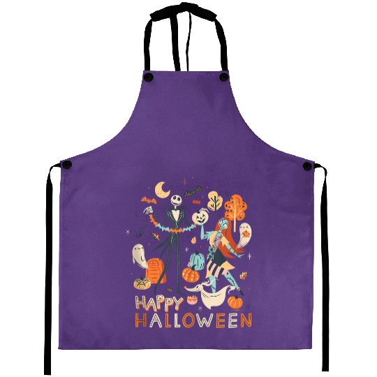 Disney The Nightmare Before Christmas Jack Sally Aprons