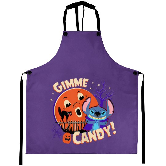 Discover Disney Stitch Gimme Candy Spooky Halloween Tank Aprons